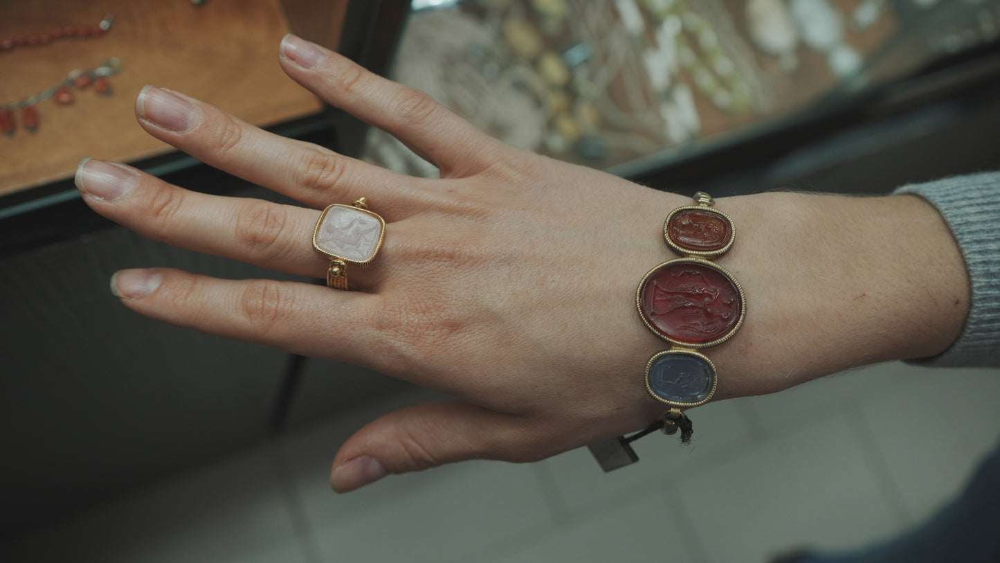 M14 - Bracciale in Argento e Pasta Vitrea