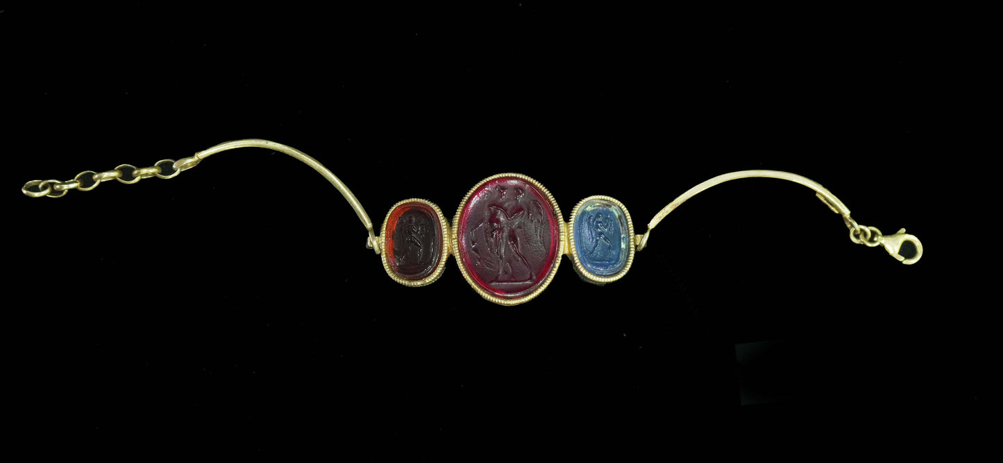 M14 - Bracciale in Argento e Pasta Vitrea