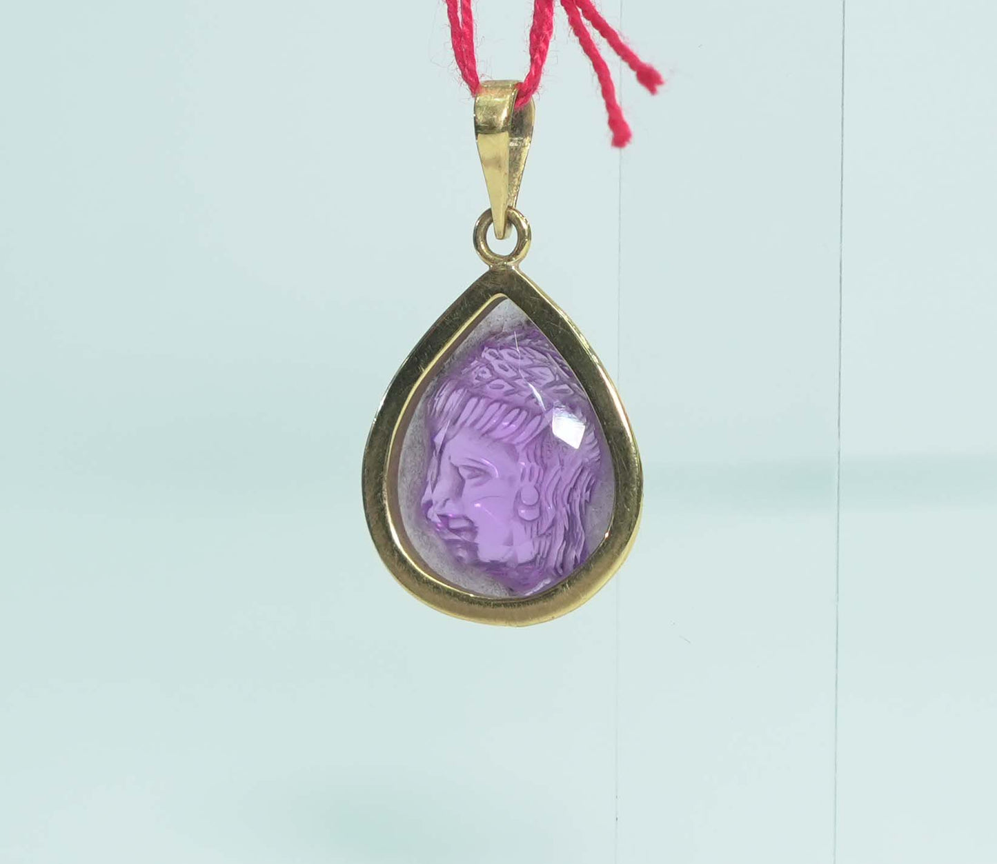 O2 - Pendente in Oro con calco in Ametista