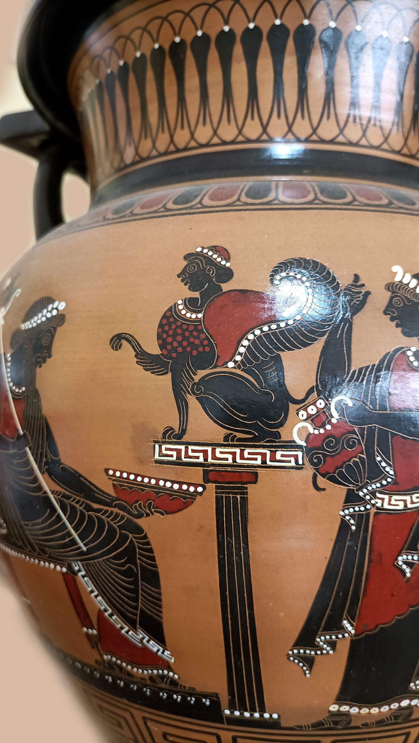 20 - Black figure column krater.