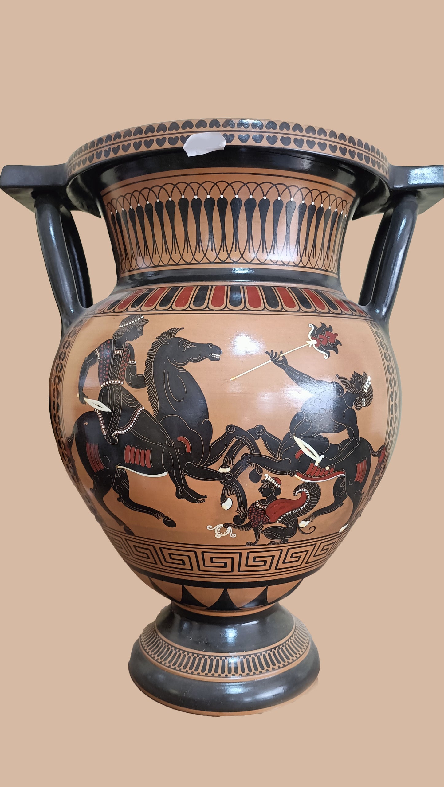 20 - Black figure column krater.